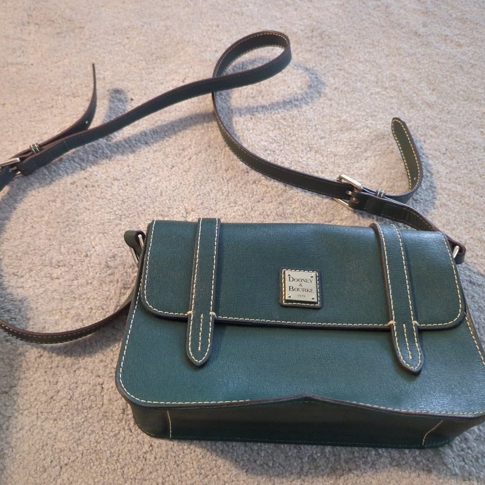 Dooney and Bourke green leather cross body